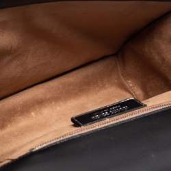 مملوكة مسبقًا حقيبة كتف روبرتو كافالي هيرا جلد وجلد ثعبان أسود/ بني صدئي