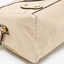 Pre Owned Roberto Cavalli Metallic Leather Pouch