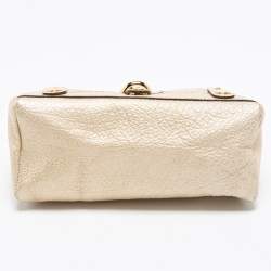Pre Owned Roberto Cavalli Metallic Leather Pouch