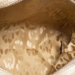 Pre Owned Roberto Cavalli Metallic Leather Pouch