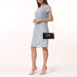 Pre Owned Roberto Cavalli Black Python Wallet On Chain