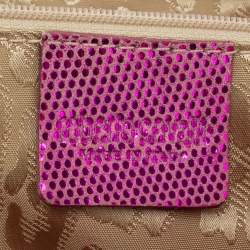 Pre Owned Roberto Cavalli Metallic Pink Frame Clutch