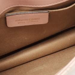 Pre Owned Roberto Cavalli Pink Quilted Leather Flap Shoulder Bag