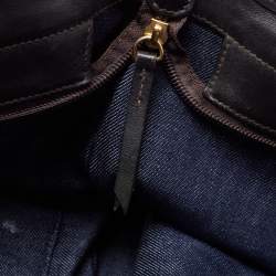 Pre Owned Roberto Cavalli Beige/Black  Printed Coated Canvas And Leather Tote