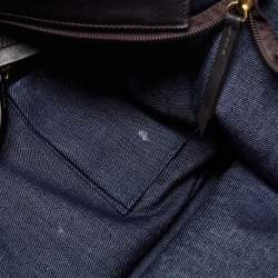 Pre Owned Roberto Cavalli Beige/Black  Printed Coated Canvas And Leather Tote