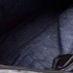 Pre Owned Roberto Cavalli Beige/Black  Printed Coated Canvas And Leather Tote