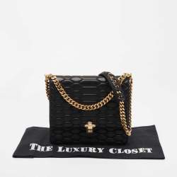 Pre Owned Roberto Cavalli Black Quilted Leather Hera Shoulder Bag