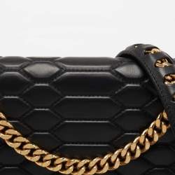 Pre Owned Roberto Cavalli Black Quilted Leather Hera Shoulder Bag
