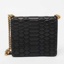 Pre Owned Roberto Cavalli Black Quilted Leather Hera Shoulder Bag