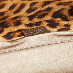 Pre Owned Roberto Cavalli Green Fabric and PVC Embellished Chain Clutch