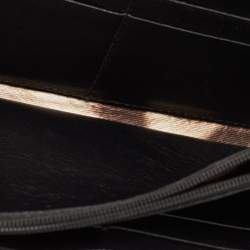 Pre Owned Roberto Cavalli Black Patent Leather Flap Wallet On Chain 