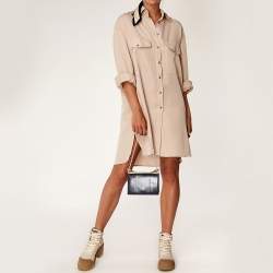 Pre Owned Roberto Cavalli Black Watersnake Leather Serpente Frame Chain Bag