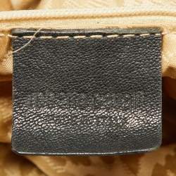 Roberto Cavalli Black Leather Zip Detail Duffle Bag