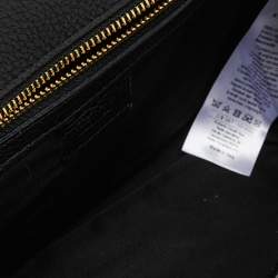 Roberto Cavalli Black Leather Serpente Top Handle Bag