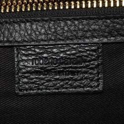 Roberto Cavalli Black Leather Serpente Top Handle Bag