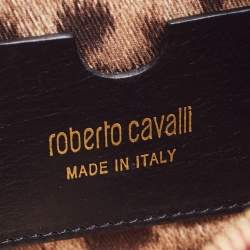 Pre Owned Roberto Cavalli Burgundy Python Flat Clutch Bag