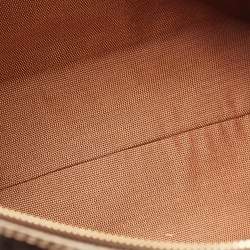 Pre Owned Roberto Cavalli Metallic/Brown Leopard Print Coated Canvas and Leather Zip Tote