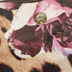 Pre Owned Roberto Cavalli Multicolor Printed Fabric and Leather Shoulder Bag