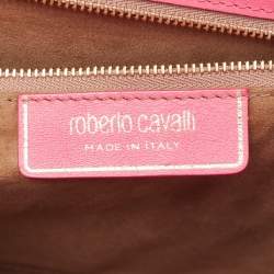 Pre Owned Roberto Cavalli Dark Pink Quilted Leather Hera Shoulder Bag