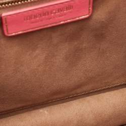 Pre Owned Roberto Cavalli Dark Pink Quilted Leather Hera Shoulder Bag