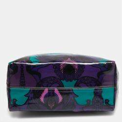 Pre Owned Roberto Cavalli Multicolor Printed Patent Leather RC Logo Tote