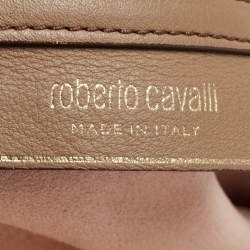 Roberto Cavalli Brown Leather Goa Satchel