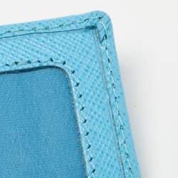 Roberto Cavalli Turquoise Leather Card Case