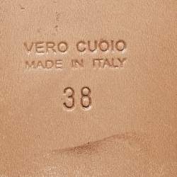 Roberto Cavalli Pink Nubuck Leather Logo Mules Size 38