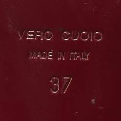 Pre Owned Roberto Cavalli Black Monogram Nylon and Patent Leather Buckle Ankle Length Boots Size 37
