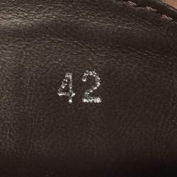 مملوكة مسبقًا Roberto Cavalli Size 42 Brown Croc Embossed Leather Slip On Loafers