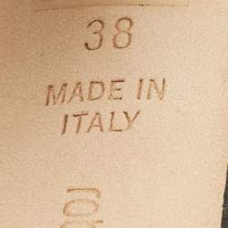 مملوكة مسبقًا Roberto Cavalli Size 38 Black Leather Platform Open Toe Sandals