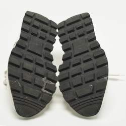 مملوكة مسبقًا Roberto Cavalli Running Size 37 Black Leather Lace Up Sneakers