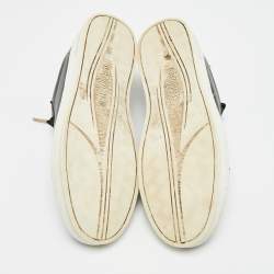 مملوكة مسبقًا حذاء رياضي روبيرتو كافالي جلد أسود منخفض أعلى مقاس 38