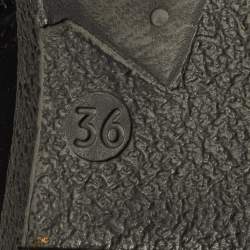 Pre Owned Roberto Cavalli Biker Size 36 Black Suede And Fur Ankle Length Boots