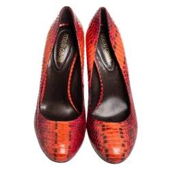 Roberto Cavalli Two Tone Python Pumps Size 39
