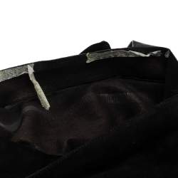 Pre Owned Roberto Cavalli Black Suede and Leather Wrap Tie Thigh High Boots Size 37