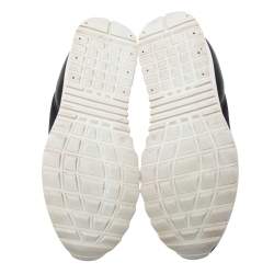 Pre Owned Roberto Cavalli Black Nylon Crystal Embellished Slip On Sneakers Size 38