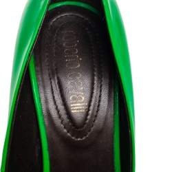 Roberto Cavalli Neon Green Patent Leather Pumps Size 38