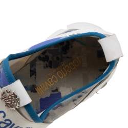Roberto Cavalli Multicolor Print Mesh and Stretch Fabric Slip On Sneakers Size 36