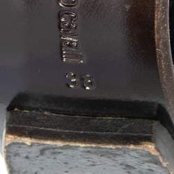 Pre Owned Roberto Cavalli Black Velvet Scrunch Ballet Flats Size 38