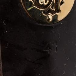 Pre Owned صندل روبرتو كافالي سويدي وجلد بني / ذهبي مزين بالكريستال وحزام كاحل مقاس 41