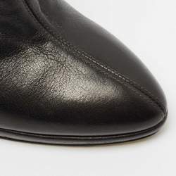 Pre Owned Roberto Cavalli Black Leather Ankle Boots Size 40