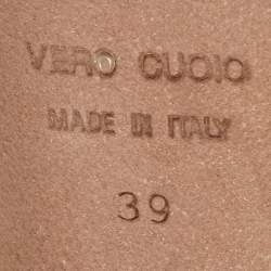 مملوكة مسبقًا Roberto Cavalli Navy Blue Patent Leather Slingback Sandals Size 39