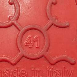 Pre Owned Roberto Cavalli Coral Red Rubber Thong Flats Size 41