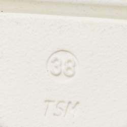 Pre Owned Roberto Cavalli Blue Glitters Logo Flat Slides Size 38