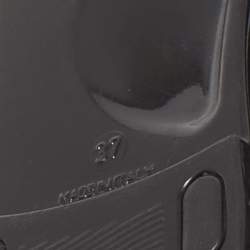 Pre Owned Roberto Cavalli Black Rubber Thong Flat Sandals Size 37