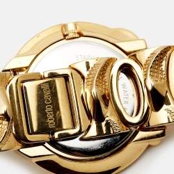 Roberto Cavalli Gold-Plated Stainless Steel Snake SWL006 Women's Wristwatch 37 mm