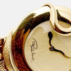 Roberto Cavalli Gold-Plated Stainless Steel Snake SWL006 Women's Wristwatch 37 mm