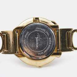 Roberto Cavalli Champagne Yellow Gold Plated Stainless Steel Snake R7253165517 Women's Wristwatch 37 mm