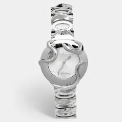 Roberto Cavalli Silver Stainless Steel Snake R7253165515 Women's Wristwatch 37 mm